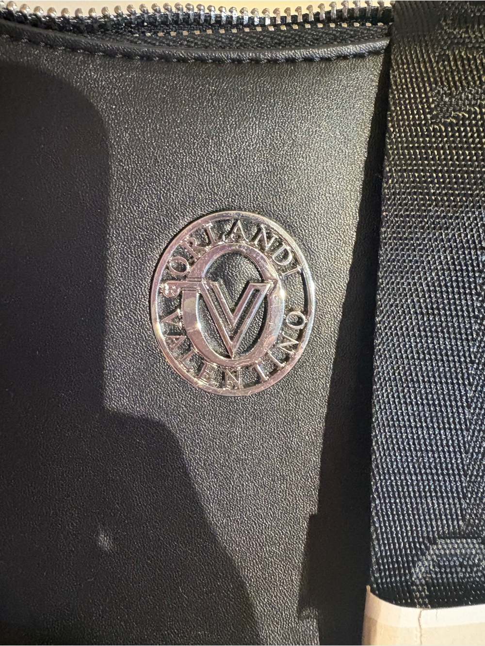Valentino Orlandi Black Crossbody with Logo Tag - Picture 5 of 10